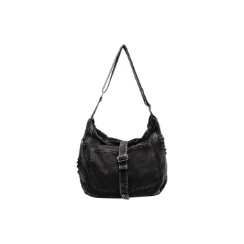 SUN EARTH &U Denim Crossbody Bag Shoulder Bag Regular Women's Black/Dark Blue/Light Blue