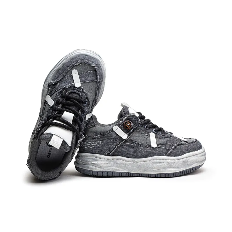 Rummaden Durable Breathable Full Coverage Lightweight Low Top Casual Shoes Men's Gray-6
