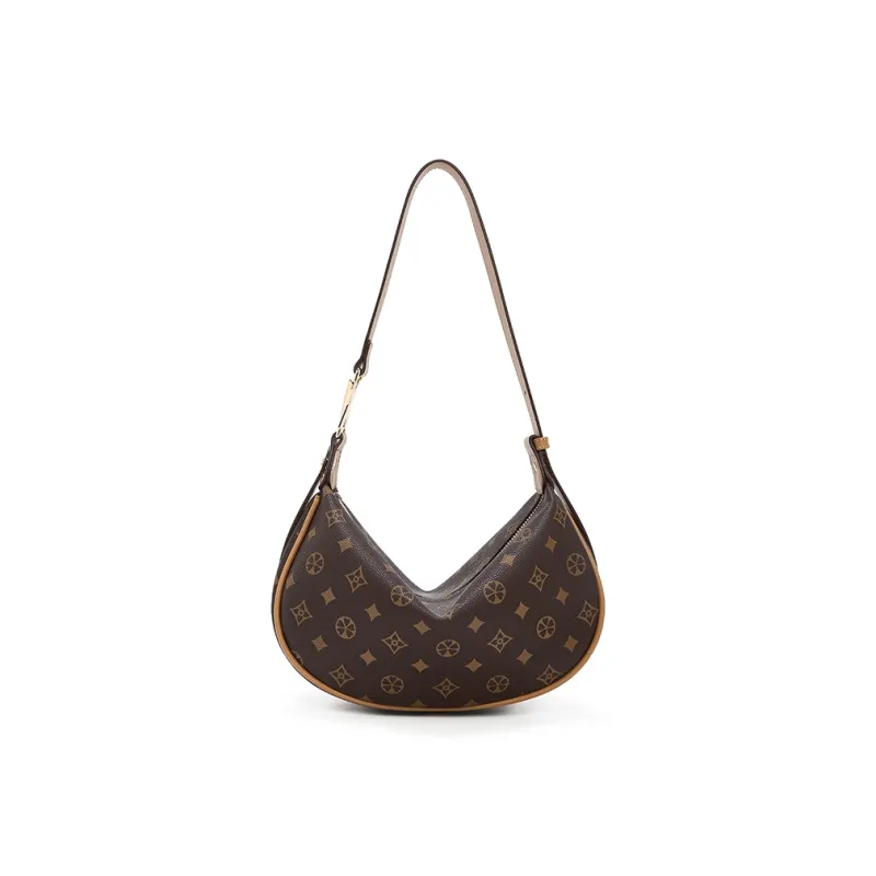 Old Man's Head Synthetic Leather Crossbody Bag, Shoulder Bag Regular Women's Coffee-1