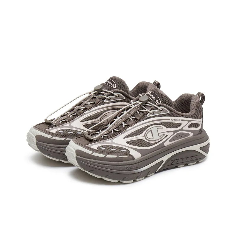 Champion Low Top Running Shoes Women's Coffee Bean Gray/Light Rose Red-2
