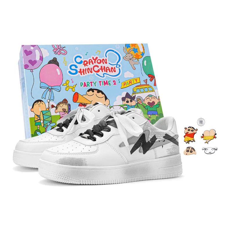Crayon Shinchan Low Top Skateboard Shoes Unisex-24