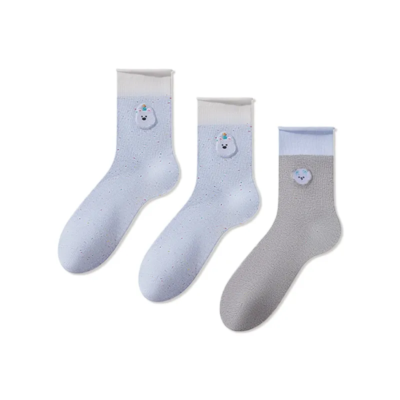 JIAZINI Mid Calf Socks Women's 3 Pack-25