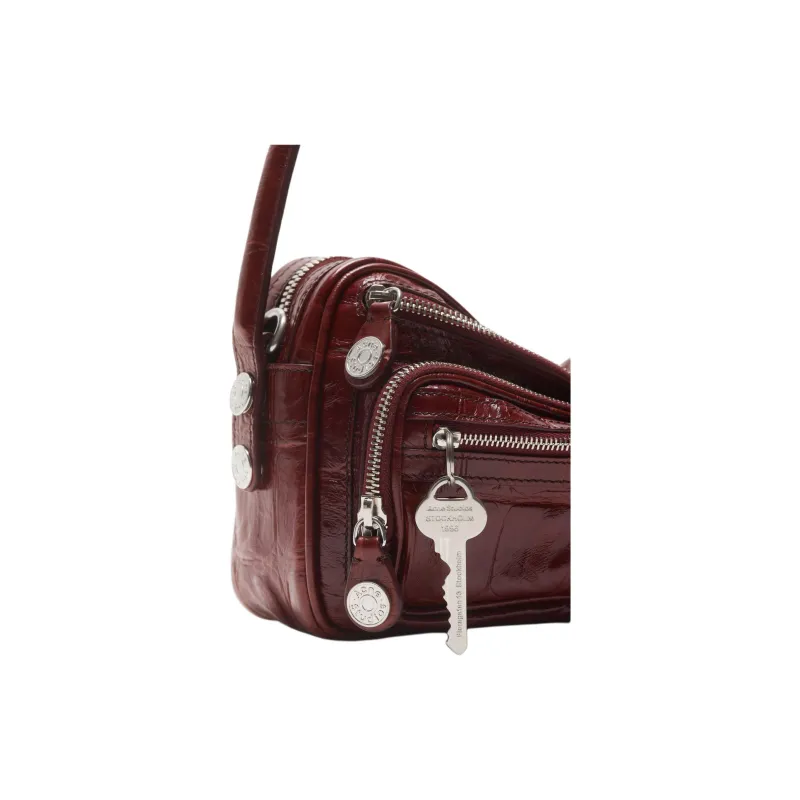 Acne Studios Calfskin Shoulder Bag, Crossbody Bag Women's Burgundy-4