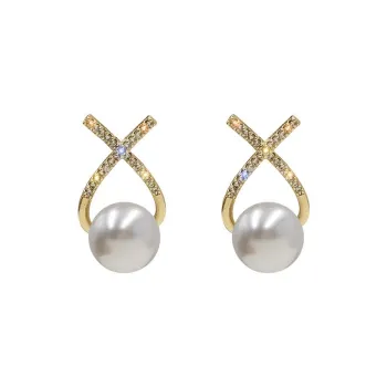 Tong Tong Rabbit Alloy Imitation Pearl Rhinestones Earrings Women's