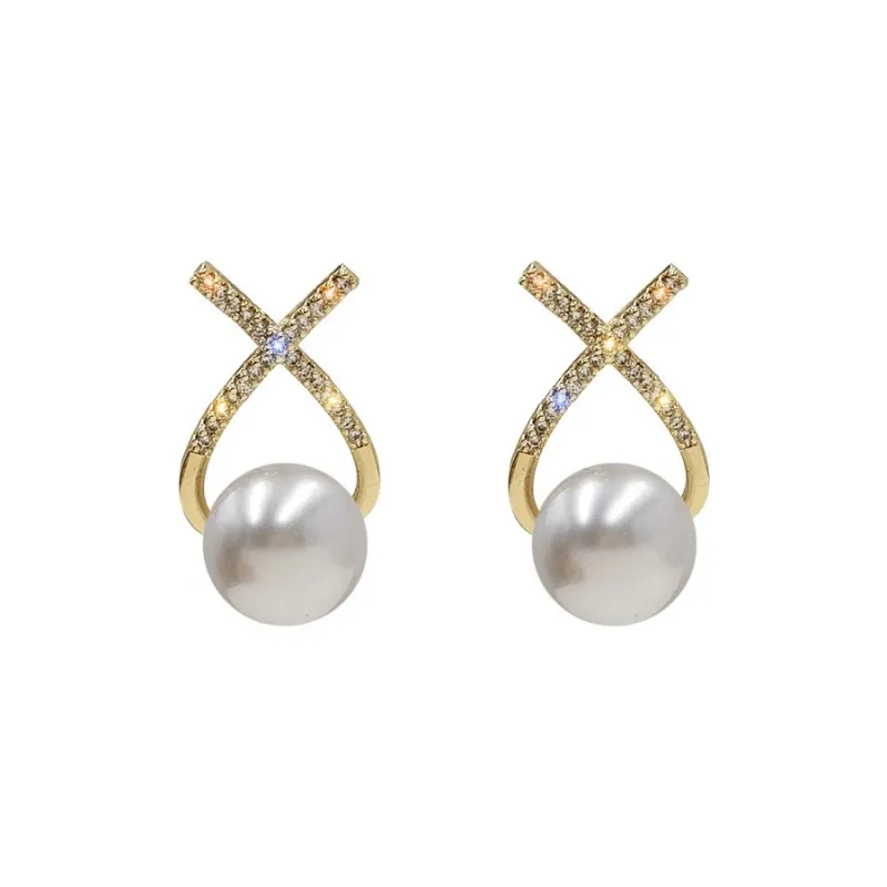 Tong Tong Rabbit Alloy Imitation Pearl Rhinestones Earrings Women's-0