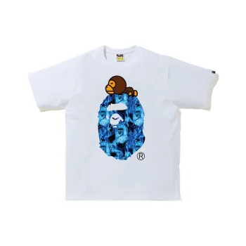 A BATHING APE Flame Milo On Big Ape T Shirt