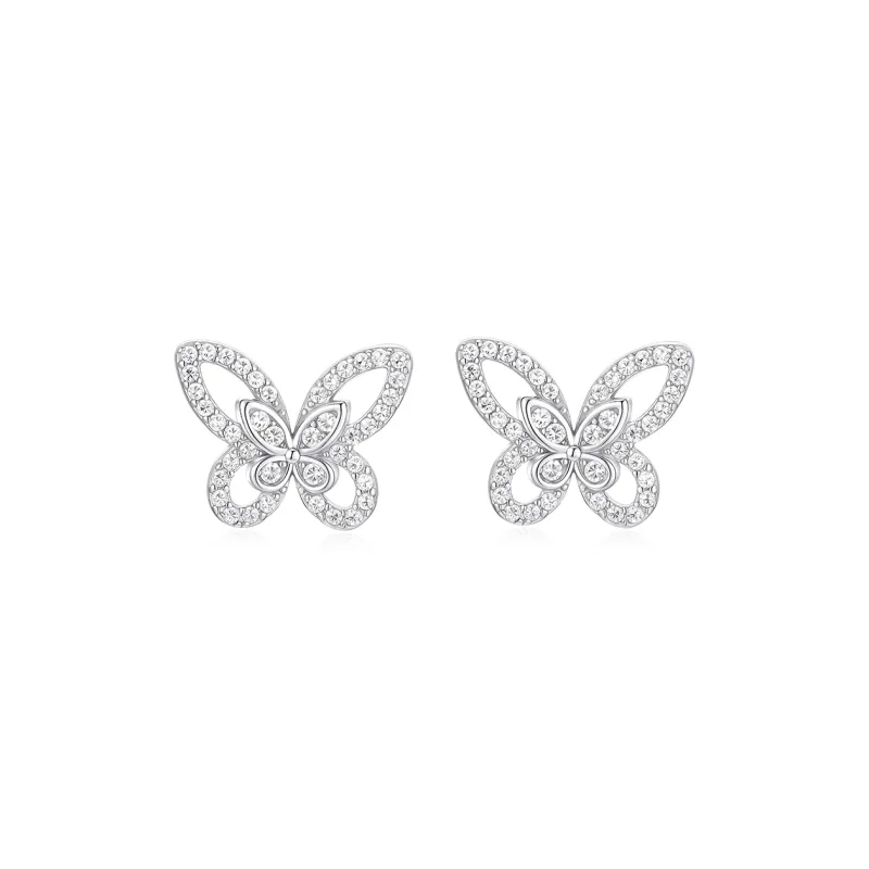 KADER 925 Sterling Silver Stud Earrings Women's Silver-0