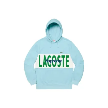 Supreme Lacoste Logo Panel Hooded Sweatshirt