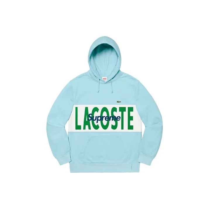 Supreme Lacoste Logo Panel Hooded Sweatshirt-0