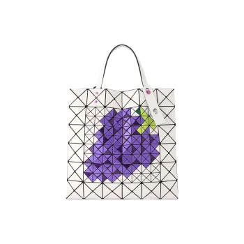 ISSEY MIYAKE Polyvinyl Chloride Resin Tote Bag Shopping Bag Handbag Unisex Purple & White