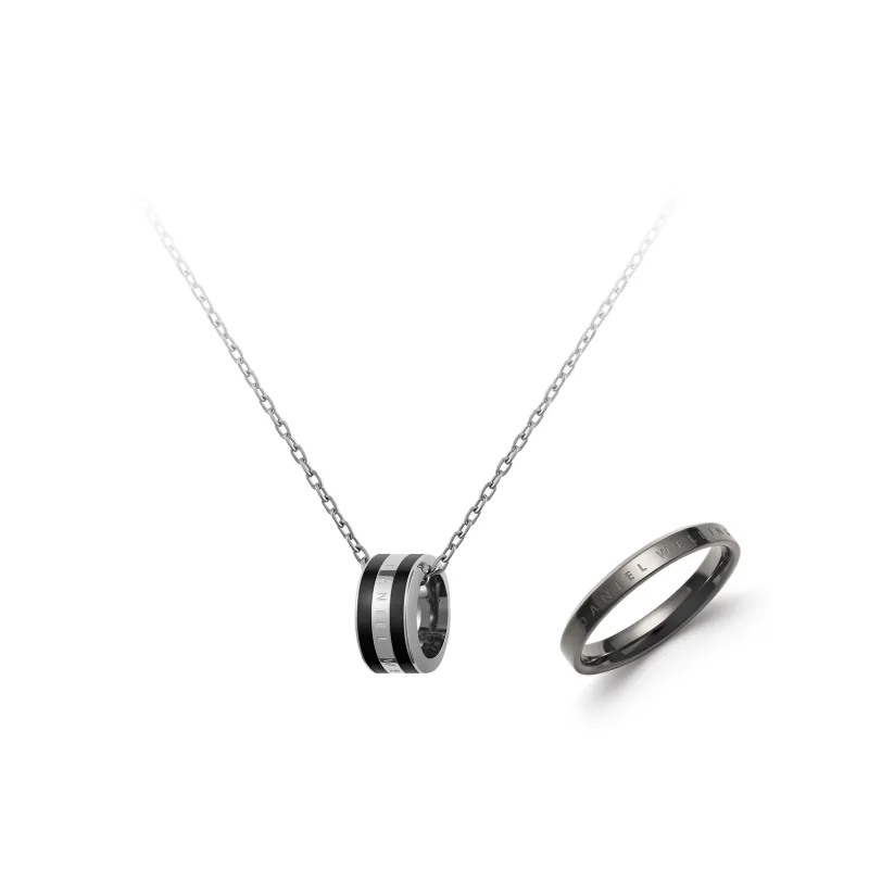 Daniel Wellington Alloy Necklaces Unisex Yao Mu Black & Space Gray-0
