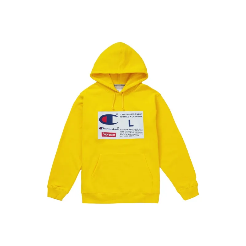 Supreme Champion Label Hooded Sweatshirt-0