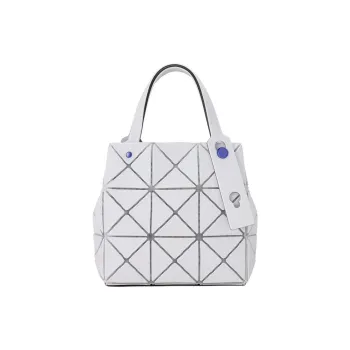 ISSEY MIYAKE CARAT PVC Polyvinyl Chloride Diamond Handbag Mini Women's Light Gray