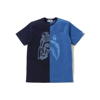 A BATHING APE Shark Series T Shirt Unisex Blue