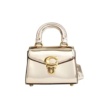 COACH Sammy Cow Leather Dior Bag Handbag, Shoulder Bag Crossbody Bag Mini Women's Brass & Gold