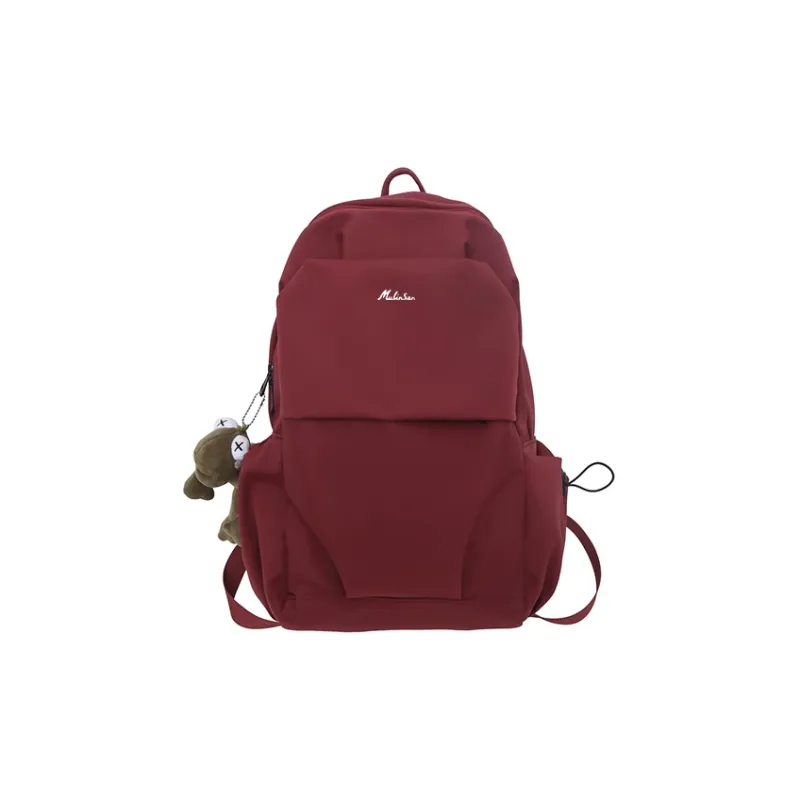 Mulinsen Nylon Backpacks Backpack Regular Unisex Black/White/Burgundy/Gray/Green/Pink-4