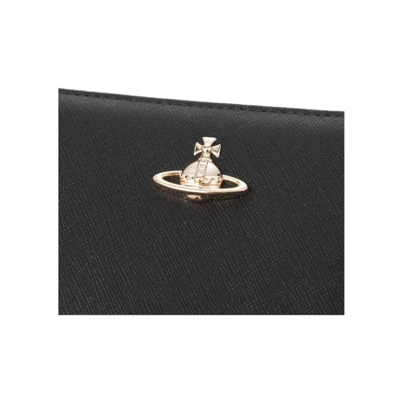 Vivienne Westwood Saffiano Leather Wallet Women's Black-5