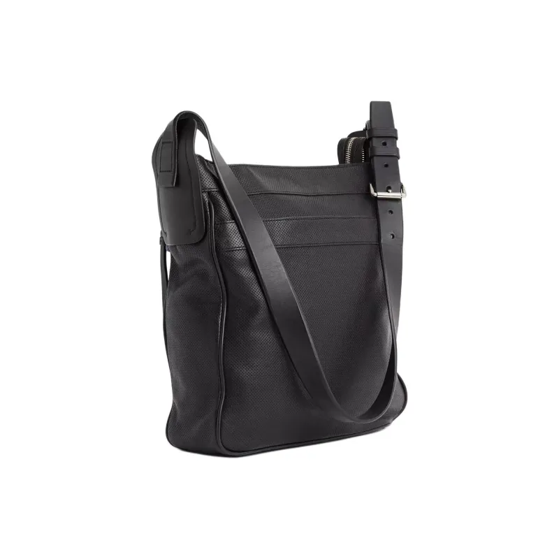 COACH Thompson Perforated Leather Crossbody Bag, Shoulder Bag Large Size Women's Black-1