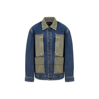 URBAN REVIVO Denim Jacket Men's Blue