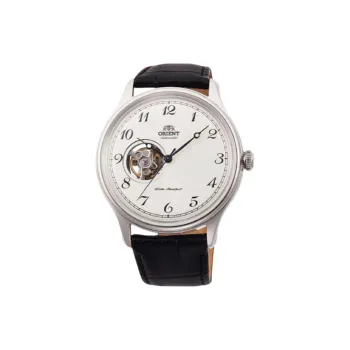 ORIENT Automatic/Manual Mechanical Movement Leather Watch Bands Watch 43mm Unisex White Dial