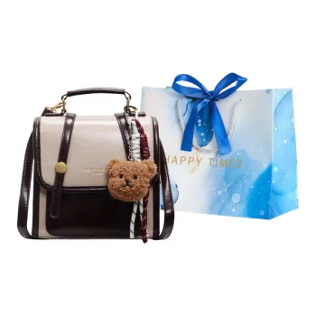 ROUNDOT PU Backpack Regular Women's Ecru/Black/Burgundy/Coffee