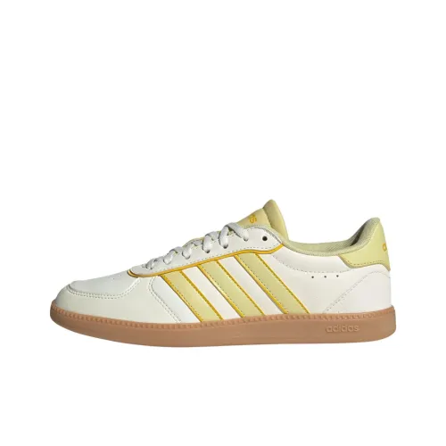 Adidas BREAKNET SLEEK Anti Slip Wear Resistant Low Top Skateboard Shoes Women's Ecru