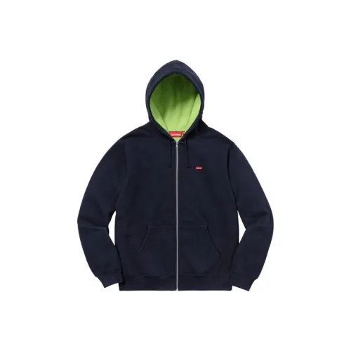 Supreme Contrast Zip Up Hooded Sweatshirt