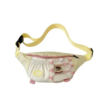 GOBLIN SHARKS 1759 Nylon Sling Bag Women's Yellow/Blue/Pink