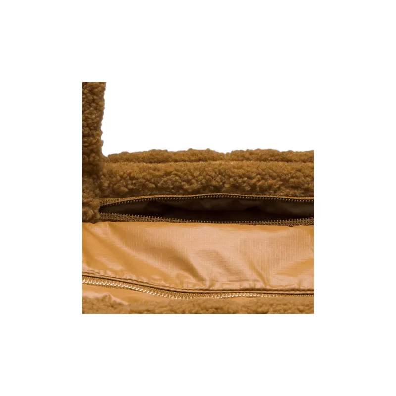 Lululemon Quilted Textured Brushed Fabric Tote Bag, Shopping Bag, Shoulder Bag Women's Caramel-3