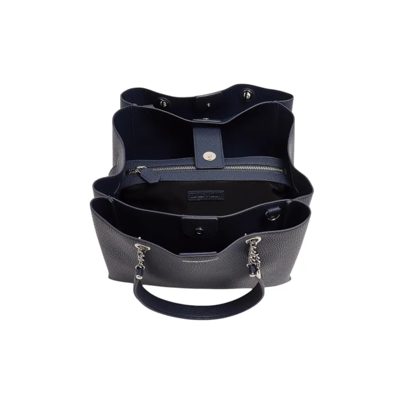 EMPORIO ARMANI PVC One Shoulder Handbag Women's Marine Blue-3