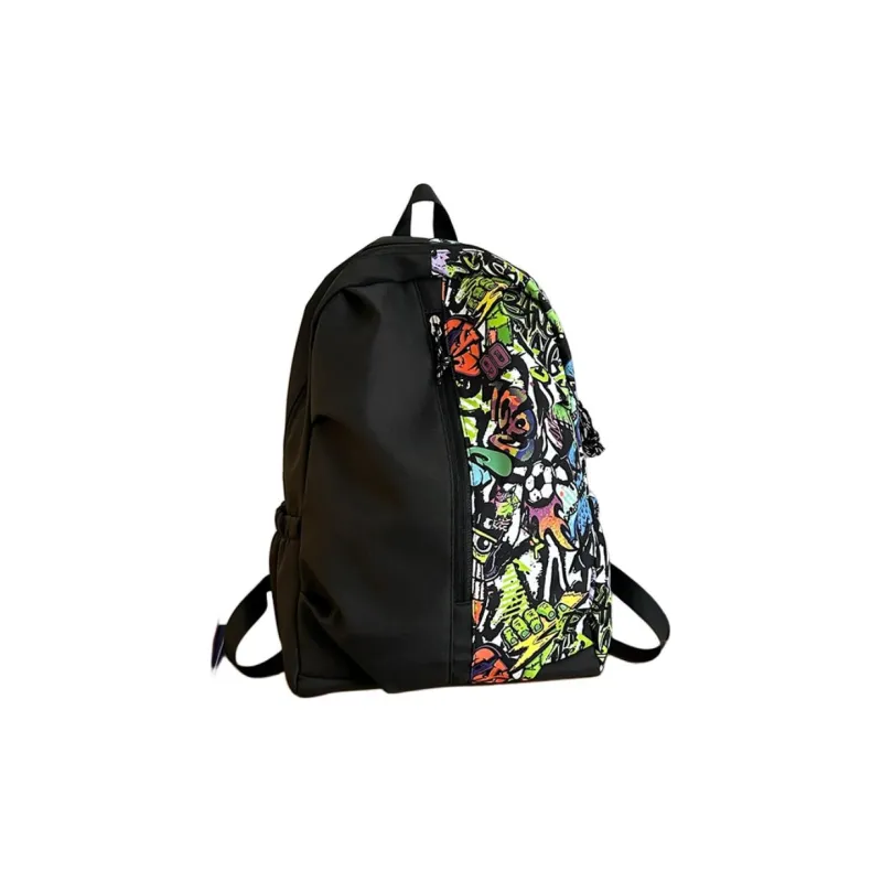 URBAN FOREST Nylon Backpack Unisex Green/White/Red-10