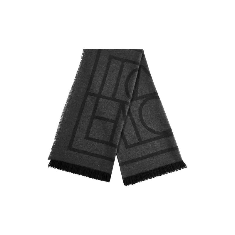 TOTEME Knit Scarves Women's Gray-2
