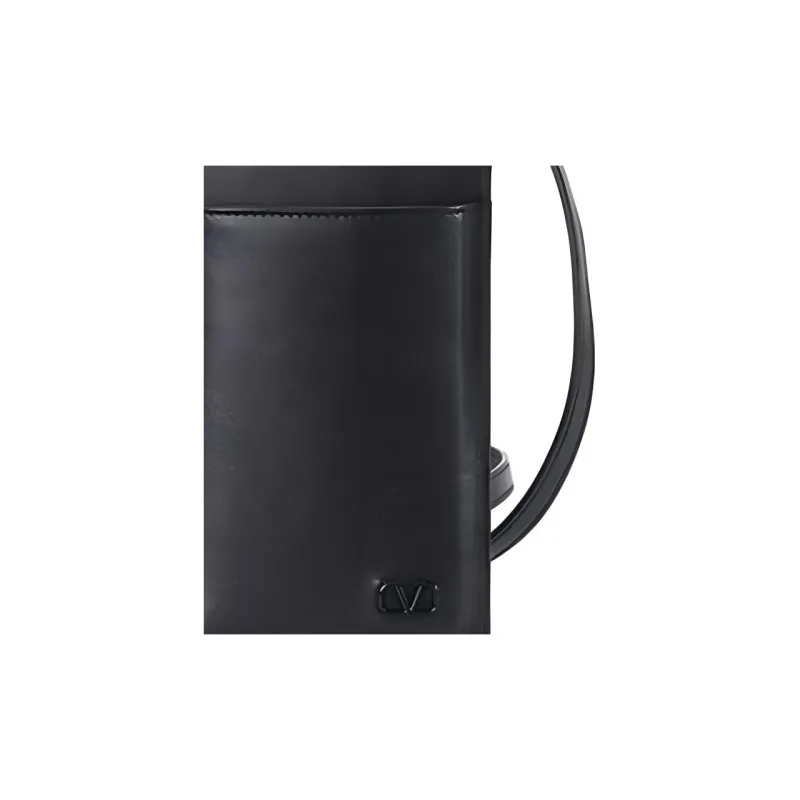 Valentino Cow Leather Shoulder Bag, Crossbody Bag, Cell Phone Pouch Men's Black-4
