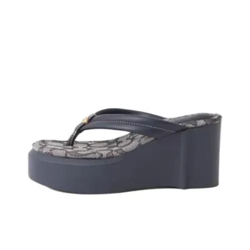 COACH Frankie Flip Flops 8.3cm Women's Blue