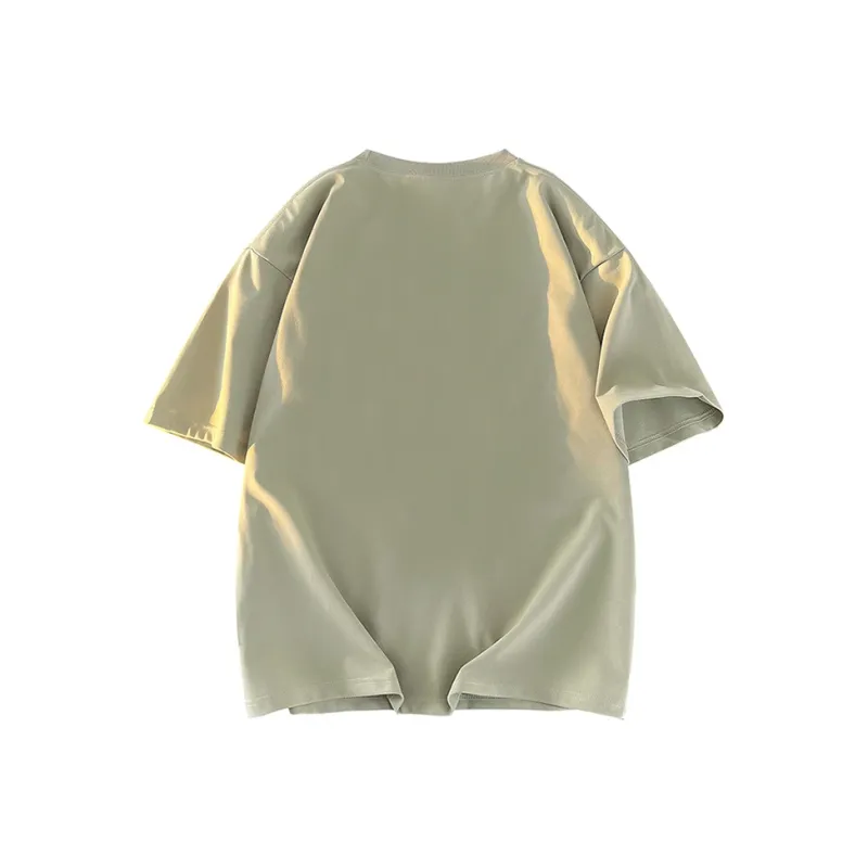 HAVR 100% Cotton Loose Fit Casual Comfortable Versatile Breathable Pullover Crew Neck Short Sleeved T Shirts Unisex-11