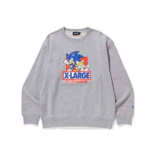 XLARGE Sonic Crew Neck Loose Fit Sweatshirt Men's Smoke Gray