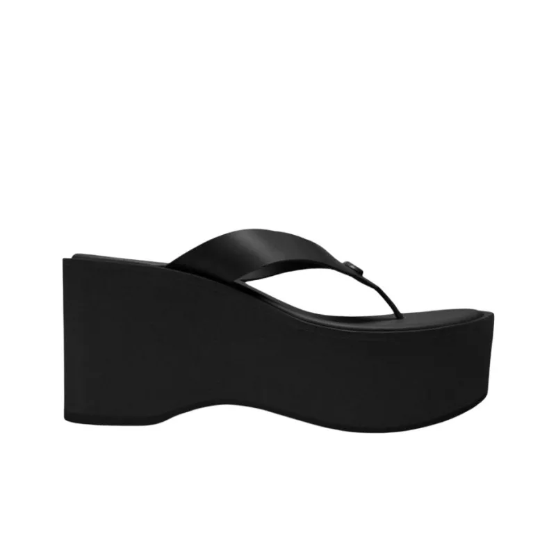 COACH Abrasion Resistant Flip Flops Women's Black-1