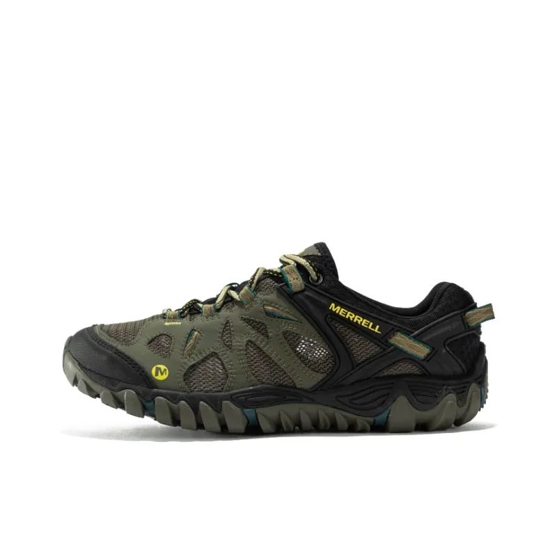 MERRELL All Out Blaze Waterproof And Breathable Quick Dry Lightweight Low Top Outdoor Shoes Men's Olive Green Black-0