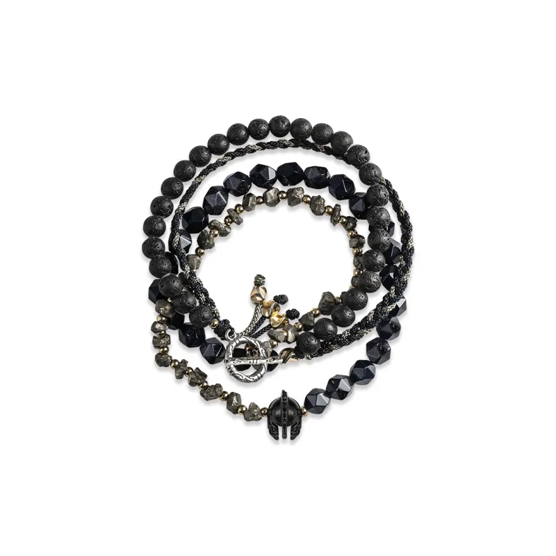 Cuud Blue Sandstone Bracelets Men's-4