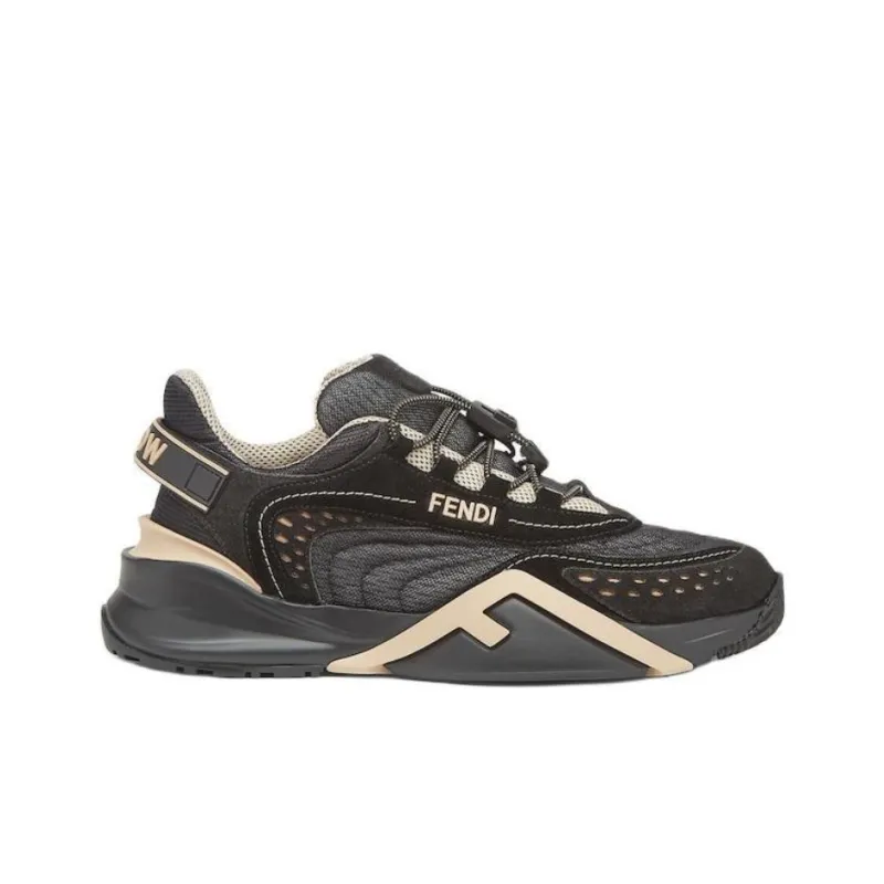 FENDI Flow Low Top Casual Shoes Women's Black-1