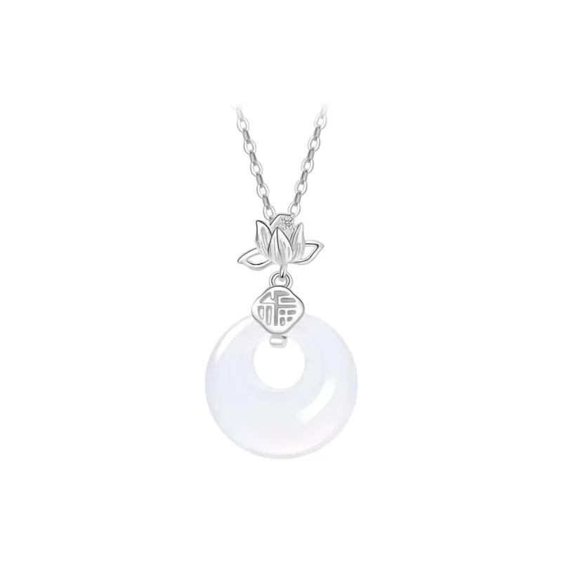 PUTUOSHANWENCHUANG Chalcedony Jade Necklaces Women's-0