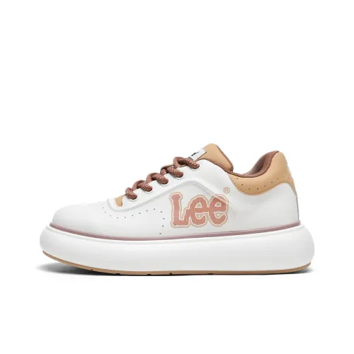 Lee Casual Comfortable White Sneakers Trendy Versatile Commute Low Top Skateboard shoes had Men's