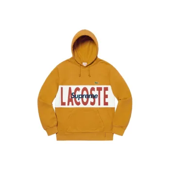 Supreme Lacoste Logo Panel Hooded Sweatshirt