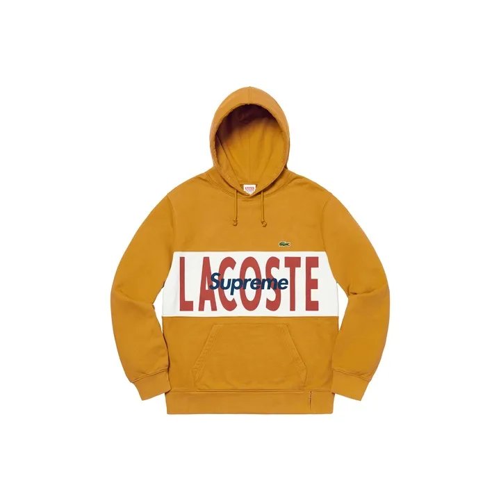 Supreme X Lacoste Logo Panel Hooded Sweatshirt-0