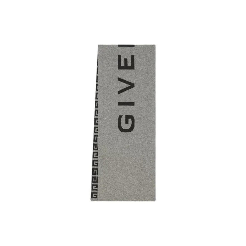 Givenchy Reversible Logo-Intarsia Knitted Scarf-2