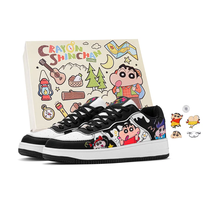 Crayon Shinchan Slip Resistant, Abrasion Resistant, Breathable Low Top Skateboard Shoes Unisex-0