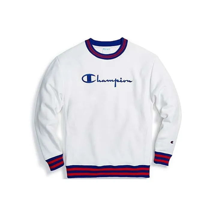 Champion Crew Neck Regular Sweatshirt US Version Unisex White-0