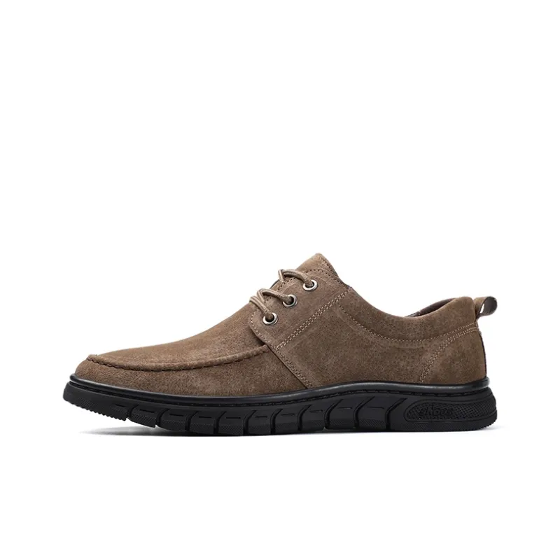 PLO CART Men's Casual Shoes Men Low Top Gray/Brown-7
