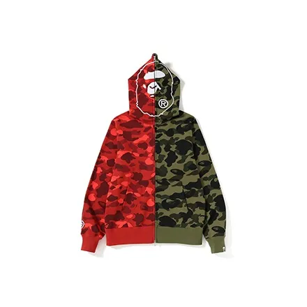 A BATHING APE 1st X Color Camo 2nd Ape Half Full Zip Hoodie