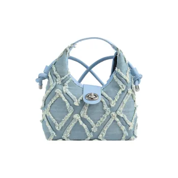 Ceion Keust Textured Denim Versatile Fashion Minimalist Style Crossbody Bag Regular Women's Multicolor